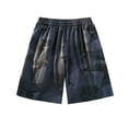 thumbnail image 4 of ibiyuan Athletic Work Short Pants Men Shorts Chino Cotton Shorts Y2k Elastic Waist Sweat Shorts Men Drawstring Straight-Leg Mens Basketball Shorts Beach Vacation Shorts with Pockets, 4 of 4