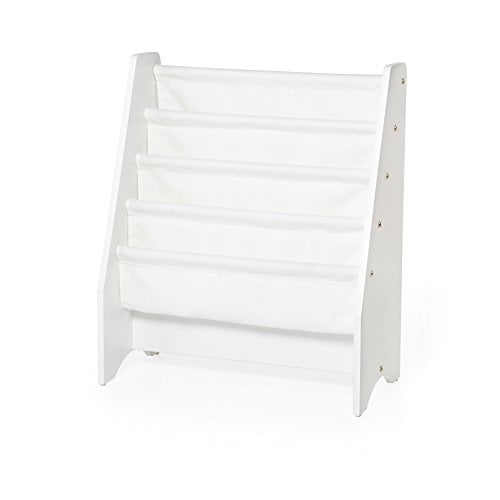 white sling bookshelf
