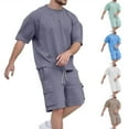 thumbnail image 4 of Afdoent Men's 2 Pieces Outfits Mens Everyday Wear Casual And Sporty Activities Versatile And Stylish Attire Spring And Summer Summer Beach Vacation Outfits, 4 of 9