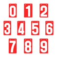 thumbnail image 2 of Vsenkes Score Keeper Numbers 0-9 Flip Number Cards for Tennis Ball Football Baseball red, 2 of 9