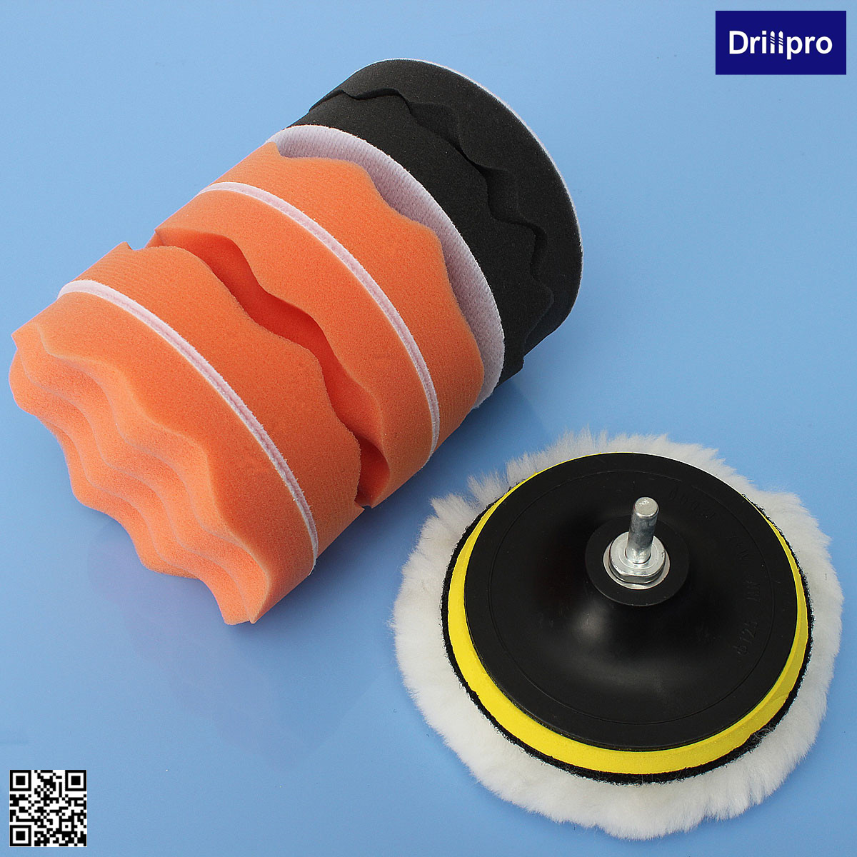 8pcs/Set 4 Inch Buffing Pad Kit CompoundPolishingAuto Car Detail