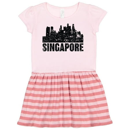 

Inktastic Singapore City Skyline with Grunge Gift Toddler Girl Dress