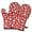 Red Christmas Santa, variant on Cute Oven Mitts,Red Christmas Snowflake Pattern Oven Mitt 2-Pack Set,Kitchen Gloves for Oven,Heat Resistant Oven Mitts 7.7"x12"