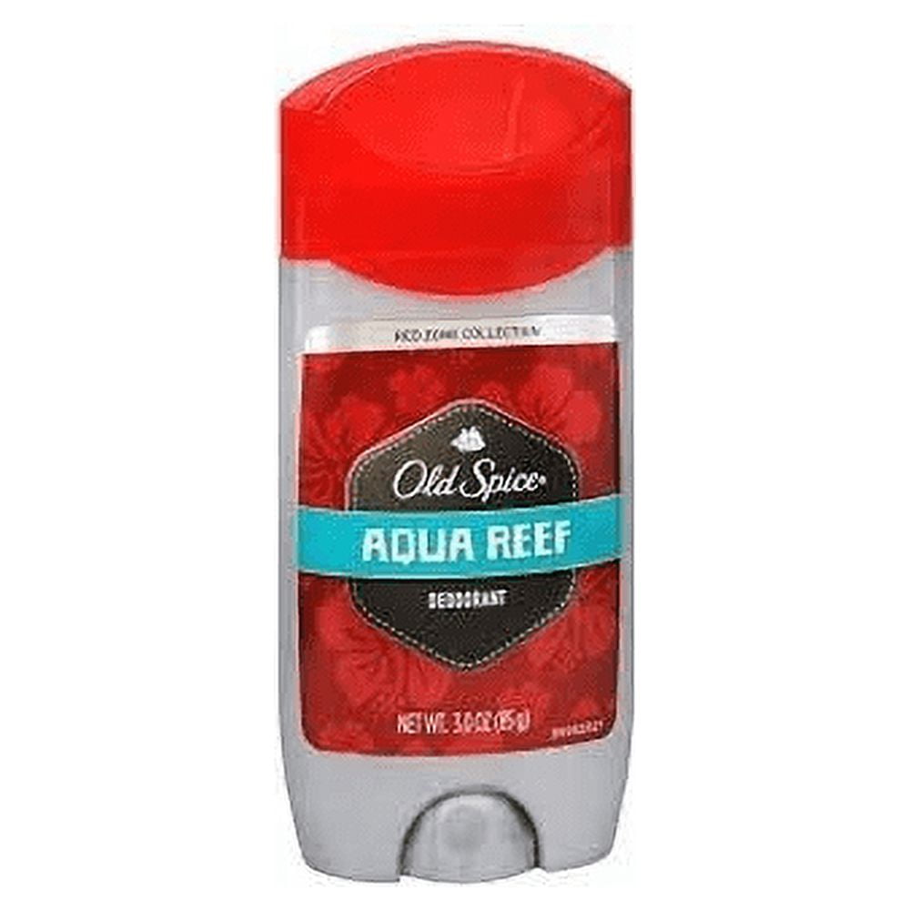 Old Spice Red Zone Deodorant Solid, Aqua Reef 3 oz (Pack of 4)