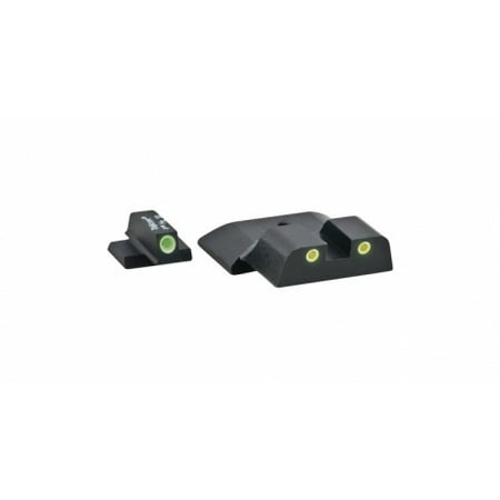 Ameriglo Night Sight Set - Bowie Tactical Style - Green Front / Yellow Rear -