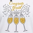 thumbnail image 3 of CafePress - Congrats Grad Champagne Women's V Neck T Shirt - Womens Cotton V-Neck T-shirt, 3 of 4