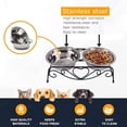 thumbnail image 4 of Cuencos para Mascotas Yosoo Acero Inoxidable Soporte Retro Dobles para Perros y Gatos, 4 of 9