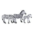 thumbnail image 1 of 1 Set Zebra Family Model Simulation Wildlife Realistic Animal Figure Toy for Kids, 1 of 7