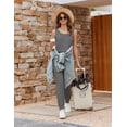thumbnail image 3 of Ekouaer Jumpsuits for Women Casual Sleeveless 2026 Summer Romper Dressy Vacation One Piece Outfits Fashion Travel Clothes, 3 of 6