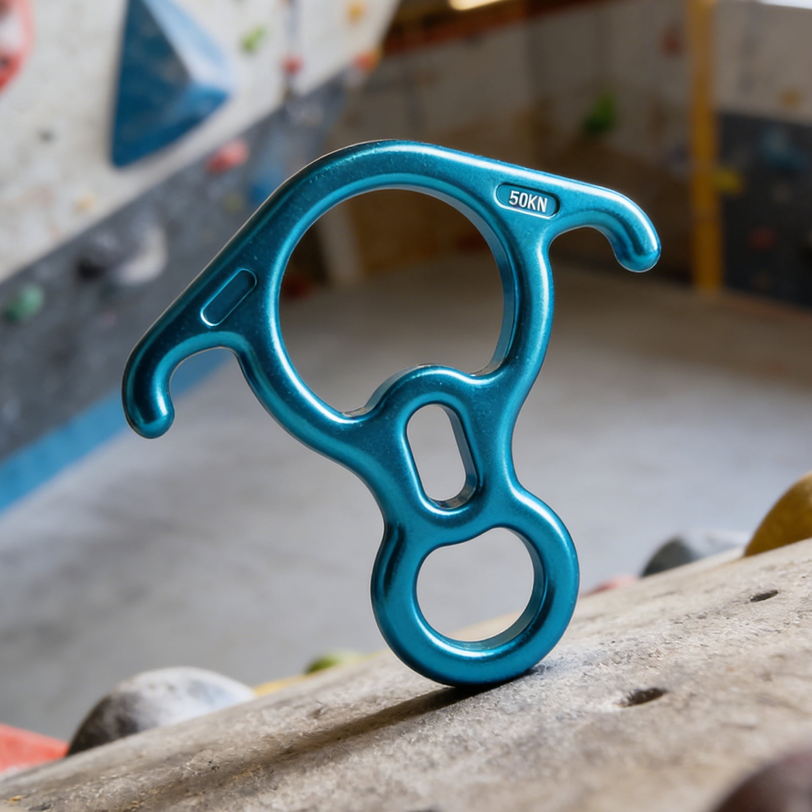 Professional Rock Climbing Equipment Figures 8 Descender For Safe And Controlled Descent In Mountaineering Environment