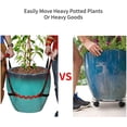 thumbnail image 5 of Estantería metálica rodante de hierro de 33 pulgadas con ruedas para macetas de jardín, carrito resistente para macetas, 5 of 5