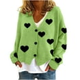 thumbnail image 1 of Jgppe Women's Drop Shoulder Cardigans Long Sleeve Button Front Cute Soft Loose Sweater Coat, 1 of 1