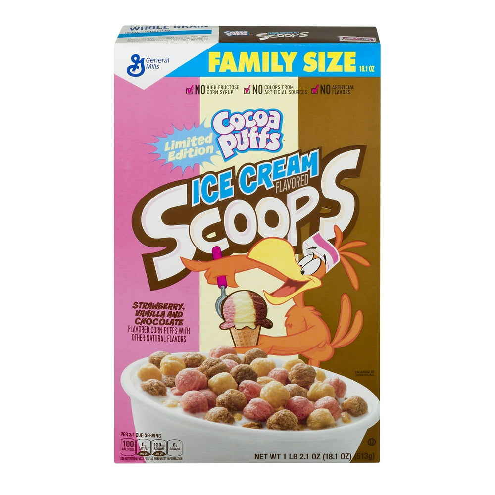 Cocoa Puffs Ice Cream Scoops Cereal, 18.1 OZ