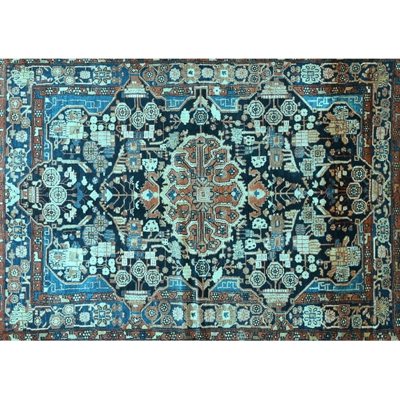 Ahgly Company Indoor Rectangle Animal Light Blue Traditional Area Rugs, 2' x 3'