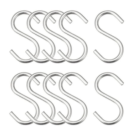 

Uxcell S Hooks 1.57 Long Stainless Steel Hanger for Hanging Objects 10Pack