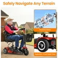 thumbnail image 6 of THLAND 3 Wheel Mobility Scooter - Portable Folding Electric Mobility Scooter Ideal for Seniors, Adults, Handicapped, and Elderly Travelers. Comes with Battery, Charger, and Basket Included，red, 6 of 10