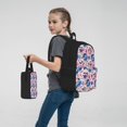 thumbnail image 7 of Disketp blue record rock Skull Large Capacity Backpack Lunch Bag Pencil Case Combination 3 Piece Set for Student, 7 of 7