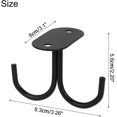thumbnail image 2 of Soporte para tazas de 6 piezas con 12 ganchos para tazas, ganchos para tazas de café, ganchos para tazas de café debajo del gabinete para tazas, tazas de café, color: negro, 2 of 5