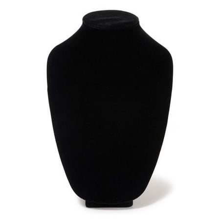 Necklace Stand Velvet Black 12In