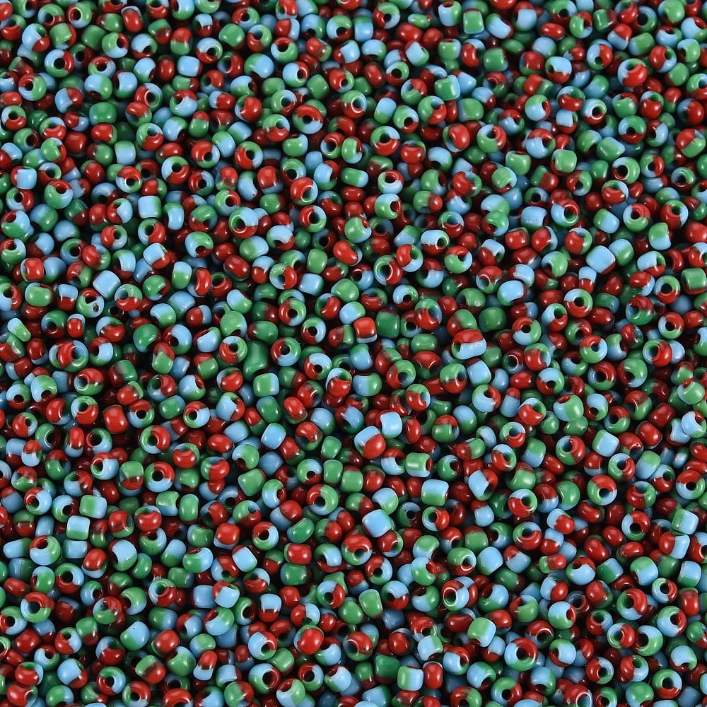 12/0 Glass Seed Beads Opaque Colours Seep Light Sky Blue 2mm hole: 0.8mm