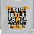 thumbnail image 3 of Yellowstone - Ride Like It's Your Last TI'me - Men's Crew Neck Fleece Pullover, 3 of 6