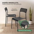 thumbnail image 3 of Juego De Comedor Mesa 4 Sillas Rectangular De Cristal 4 Personas Elegante Kingshouse negro 5, 3 of 8