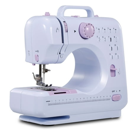 Best Choice Products 6V Portable Sewing Machine, 42-Piece Beginners Kit w/  12 Stitch Patterns - Pink/White