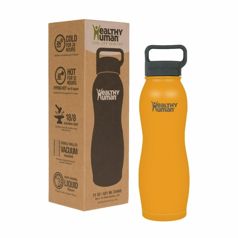 Healthy Human Stainless Steel Curve Water Bottle | 100% BPA