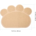 thumbnail image 3 of Cat Litter Mat Non-slip Paw Shape Mat Pet Dog Cat Puppy Kitten Dish Bowl Food Water Placemat Mat 30*40cm, 3 of 5