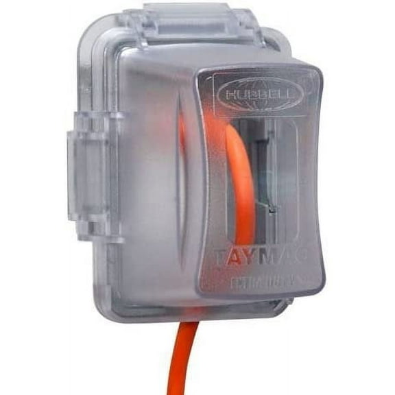 Taymac Non-Metallic Weatherproof In-Use Deep Cover, Lockable, 1-Gang - Clear, 3 Pack