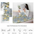 thumbnail image 4 of Lemon Tree Birds Flannel Blanket for Bed, Green Botanical Blue Floral Soft Cozy Warm Couch Throw Blanket, Lightweight Fluffy Plush Bedding Blankets for Sofa Decor All Season 30"x40", 4 of 7