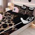 thumbnail image 2 of Erosebridal 8 Ball Zipper Twin Comforter Sets 4-Piece, Crimson Leopard Front, Black Reversible Back, 2 of 7