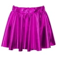 thumbnail image 4 of enyan Carnival Dress Girls Kids Girls Skirt Casual Mini Flare Plain Pleated Stretch Waist Skater Uniform Skirts Hot Pink,7-8 Years, 4 of 4