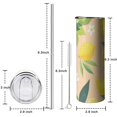 thumbnail image 5 of 20 OZ Tumbler Lemon Insulated Coffee Mug with Lid and Straw,Stainless Steel Vacuum Insulated Insulated Tumbler Gifts for Drinking Coffee Cafe, 5 of 7