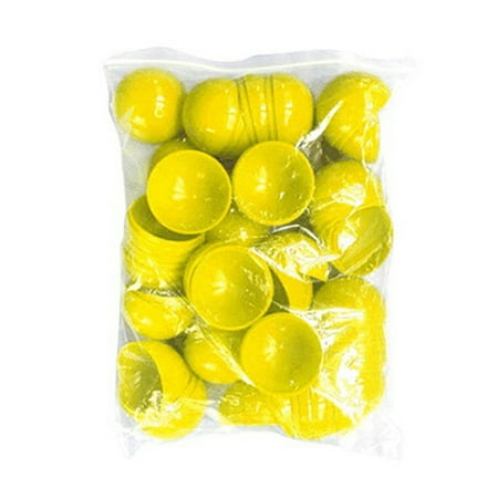 

50pcs Activity Lottery Balls Small Funny Colorful Activity Hollow Balls for Game Party (40mm Diameter Yellow)