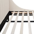 thumbnail image 4 of Aspen Vertical Tufted Headboard Platform Bed Set King Light Beige Linen, 4 of 16