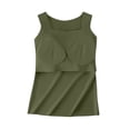 thumbnail image 6 of Yteetum Women's Tank Tops with Build in Bra Padded Summer Square Neck Sleeveless Shirts Casual Solid Lightwieght Comfy Layering Tanks, 6 of 8