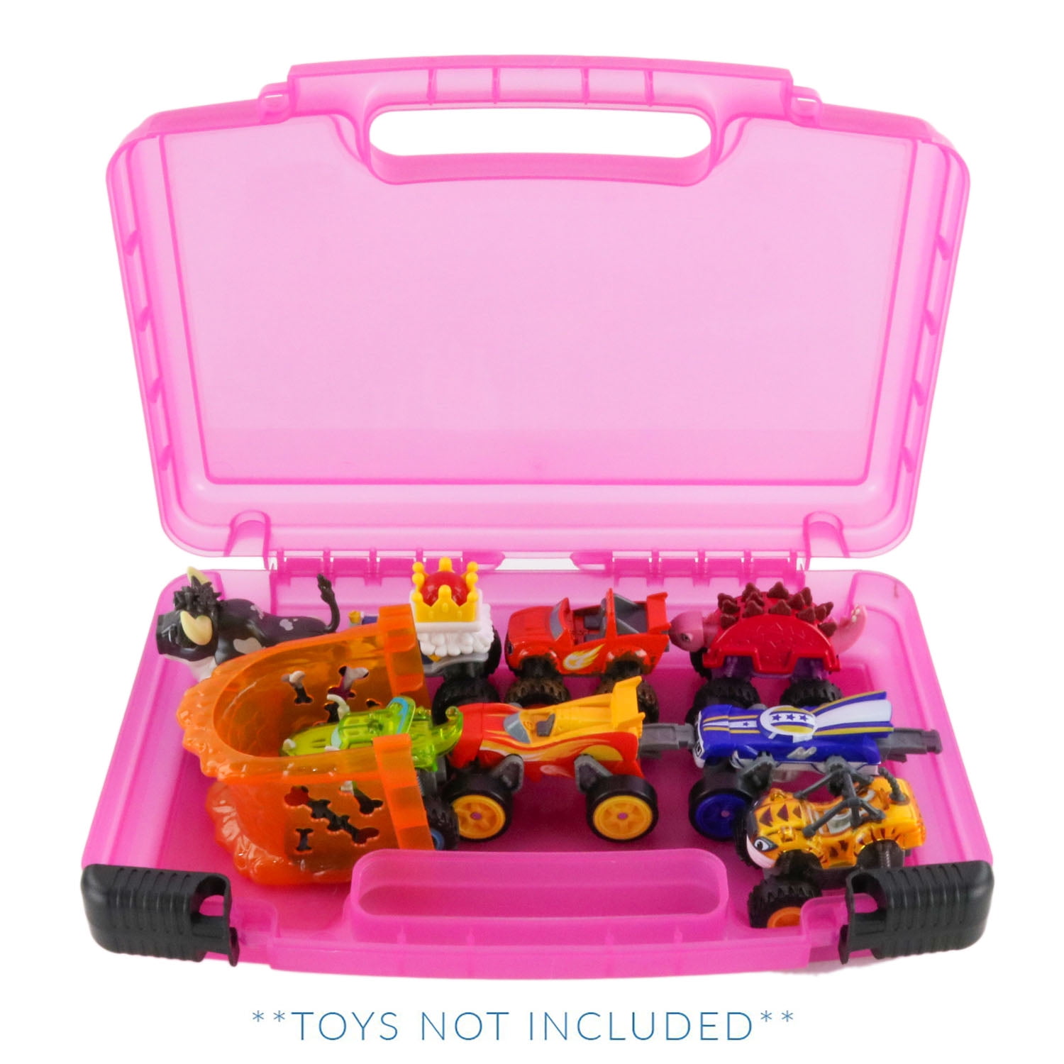 Blaze Monster Truck Case, Toy Storage Carrying Box. Figures Playset Organizer. Accessories For