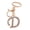 D, variant on Key Chain 26 Letters Rhinestone Unisex Compact Long Lasting Key Ring Bag Decoration
