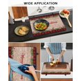 thumbnail image 5 of Large Induction Cooktop Protector Mat Red Plaid Christmas Stove Top Covers for Electric Stove, Xmas Snowflake Botanical Poinsettia Wooden Decorative Stove Burner Cover Mats, Glass Top Stove Cover, 5 of 7