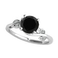 thumbnail image 4 of 1.15 Ct. Black And White Diamond Bridal Ring Set For Women Crafted in 14K Solid Rose White & Yellow Gold - Wedding Ring and Band - Jewelry Collection, 4 of 6