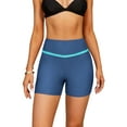 thumbnail image 3 of Alove Women Solid Swimming Trunks Swimming Shorts High Waisted Swim Shorts Tankini Bottoms, 3 of 6