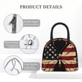 thumbnail image 4 of Salouo Patriotic USA Butterfly Art for Insulated Lunch Bag for Women/Men - Leakproof Cooler Tote Bag Organizer - Reusable Lunch Box for Office Picnic Hiking Beach-One Size, 4 of 6