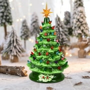 Sapin de Noël de table 38cm Costway – en céramique peinte à la main