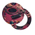 thumbnail image 2 of Balery Romantic Heart Guitar Fundas de asiento para taburete de bar redondo de tela de terciopelo ajustables que protegen de arañazos y manchas para sillas de 14 a 17 pulgadas.-12 inch, 2 of 7
