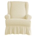 thumbnail image 2 of Funda universal Gloria para sillón con respaldo de Seersucker Funda antideslizante Wingback Couch, 2 of 7