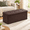 Brown Leather-43"D x 15"W x 15"H, variant on Leopard Print Leather 43"D x 15"W x 15"H Folding Storage Ottoman