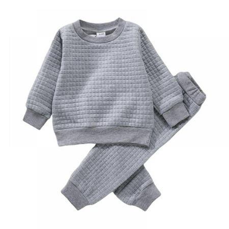 

Toddler Girl Boy Long Sleeve Sweatshirt Top and Long Pants Fall Outfits Set