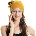 thumbnail image 6 of Women Elastic Big Flower Turban Chemo Beanie Hair Loss Chemo Cap Hat, 6 of 8