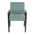 thumbnail image 6 of Lumisource Carmen Contemporary Arm Chair in Black Wood and Teal Fabric - Set of 2, 6 of 6